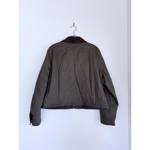 NWT J.Crew Womens Short Barn Jacket in Mossy Brown English Ripstop Cotton Medium - Picture 8 of 15